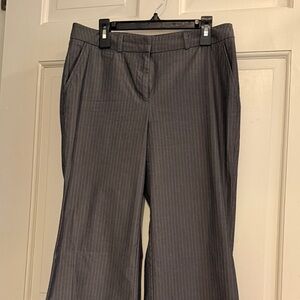 New York & Company Charcoal Pinstripe Trousers